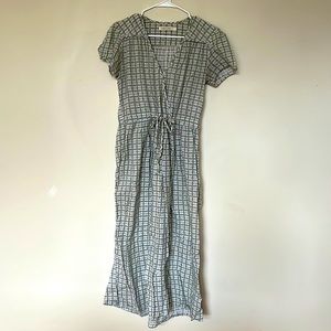 Christy Dawn green gingham dawn dress size M